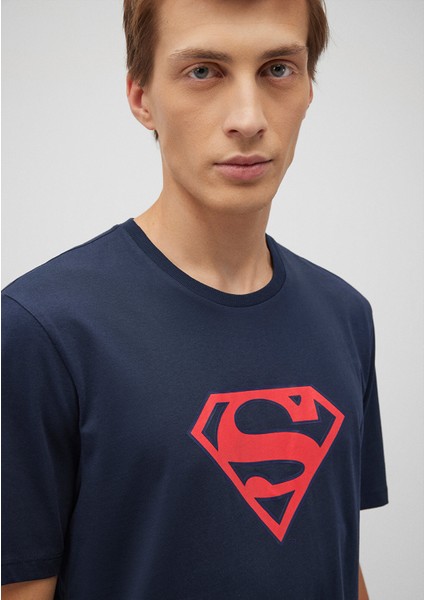 Superman Baskılı Lacivert Tişört 0610754-70490