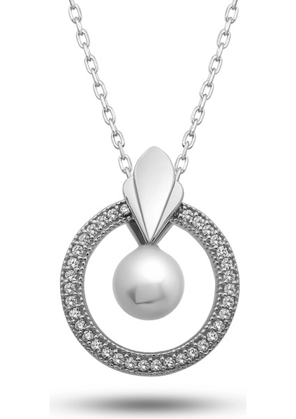 Gümüş Inci Çember Kadın Kolye