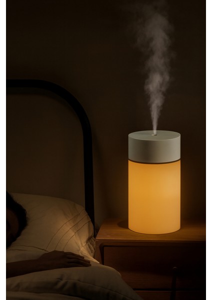 Portatif Taşınabilir Mini Hava Nemlendirici Ev Ofis Araç Içi Renkli Işıklı Hava Nemlendirici 350 ml indirimleri