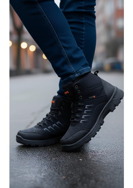 Erkek Fermuarlı Bağcıklı Kaymaz Taban Kışlık Bot fırsatları