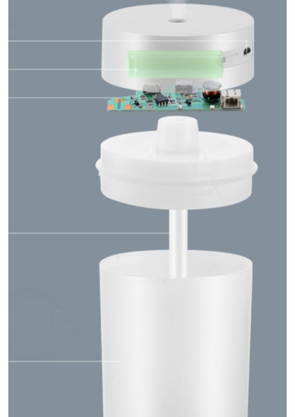 Portatif Mini Hava Nemlendirici Taşınabilir Masa Üstü Renkli Işıklı Ev Ofis Araç Nemlendirici 350 ml modelleri