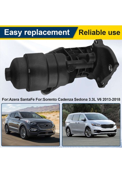 26300-3CAB1 Araba Aksesuarları Yağ Filtresi Hyundai Azera Santafe Için Assy Kia Sorento Cadenza Sedona 3 3l V6 2013-2018 (Yurt Dışından) fırsatları