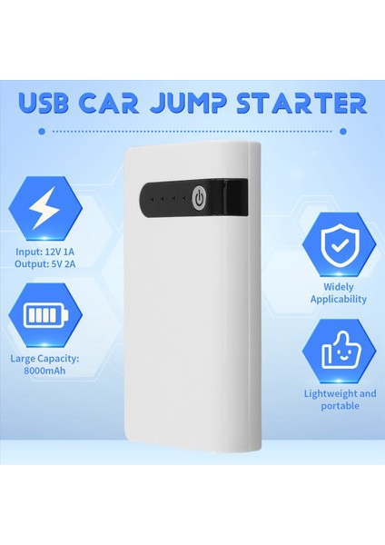 USB Araba Atlama Başlangıç Araç Pil Atlama Kutusu Güç Bankası Pil Şarj Cihazı 12V 8000MAH Acil Durum Başlangıç Cihazı-Ab Fiş (Yurt Dışından) fırsatları