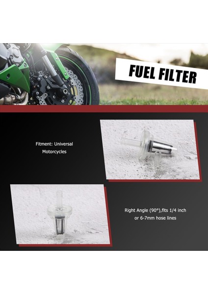 1pcs Evrensel Motosiklet Dik Açısı Sline Yakıt Filtresi Kawasaki Yamaha Için 1/4 Inç 6mm Hortum Hatları (Yurt Dışından) fiyatları
