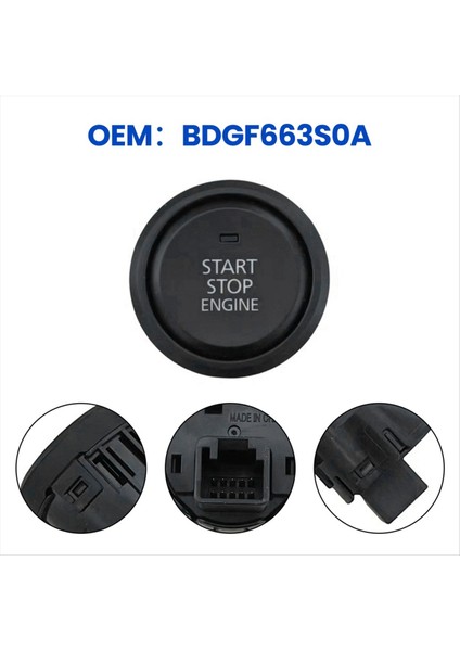 BDGF-66-3S0A Car Başlat Motor Düğmesi Durdurmak Kessy Cegrıtıon Anahtarı Mazda Cx-30 3 Axela BDGF663S0A (Yurt Dışından) indirimleri