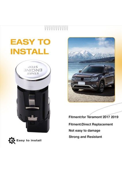 Araba Ateşleme Durdurma Düğmesi Anahtarı Motor Başlatma Anahtarı Bir Düğme Başlatma Anahtarı 3CG959839 Vw Teramont 2017 2019 (Yurt Dışından) fırsatları