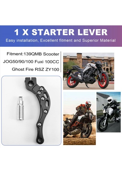 Motosiklet Motoru Cnc Kıck Yamaha Honda Için Starther Lever 139QMB Scooter JOG50/90/100 Fuxi 100CC Hayalet Ateş Rsz (Yurt Dışından) fırsatları