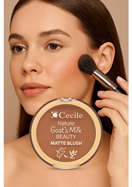 02 Renk Keçi Sütlü Matte Blush Yüksek Pigmentasyonlu İpeksi Doku ile Doğal Görünüm modelleri