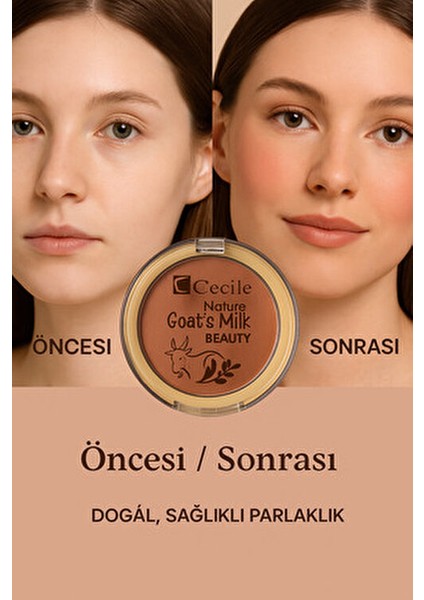 02 Renk Keçi Sütlü Matte Blush Yüksek Pigmentasyonlu İpeksi Doku ile Doğal Görünüm