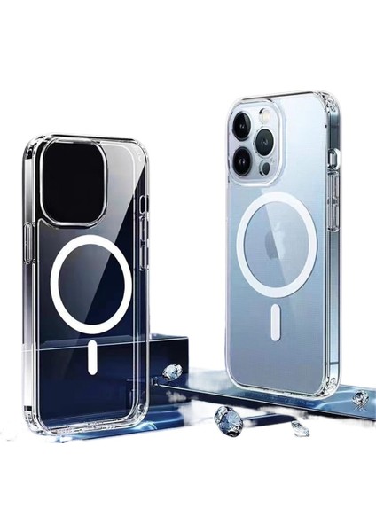iPhone 13 Mini Cep Telefonu Kılıfı, Düşmeye Karşı Koruyucu Kılıf, Kablosuz Şarjlı Şeffaf Apple Manyetik Cep Telefonu Kılıfı (Yurt Dışından) fiyatları