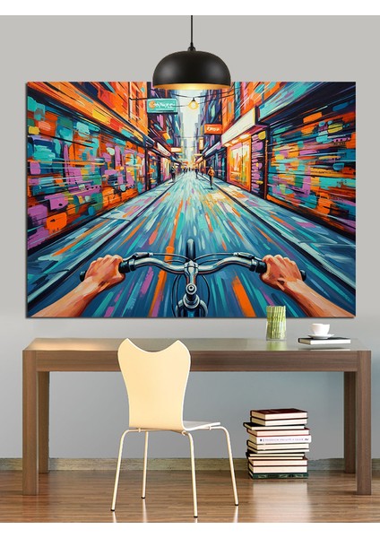 Eski Bisiklet Kentsel Yaşam Dekoratif Kanvas - Mdf Ahşap Tablo modelleri