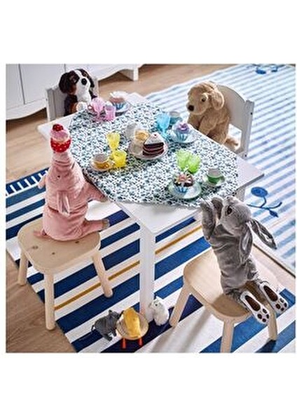 Mammut Beyaz Çocuk Sandalyesi Hafif ve Dayanıklı Polipropilen Plastik ile Eğlenceli Oyun Alanı