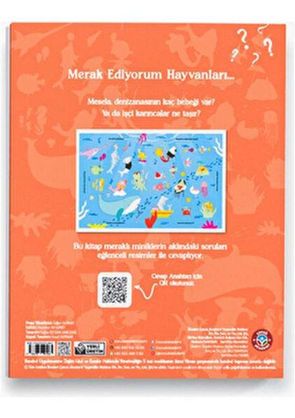 Merak Ediyorum Hayvanlar Eğitici Resimli Kitap 2+ Yaş İçin Renkli Tasarım