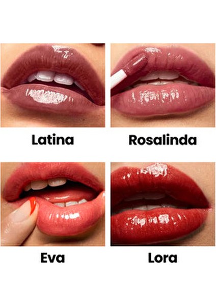 6 ml Rosalinda Gloss Dudak Parlatıcısı Parlak Bitiş ve Yapışkan Olmayan Formül modelleri