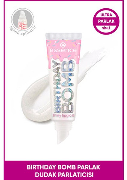 Bırthday Bomb Parlak Lipgloss 15 ml Parlak Etkili Pembe Renkli Yapışmaz Formül fiyatları