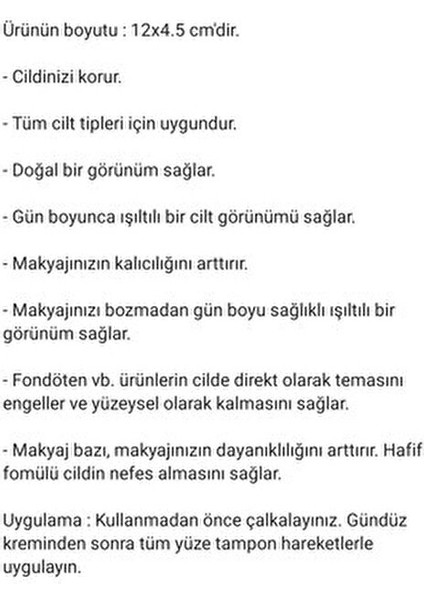 Fit Myi Makyaj Bazı indirimleri