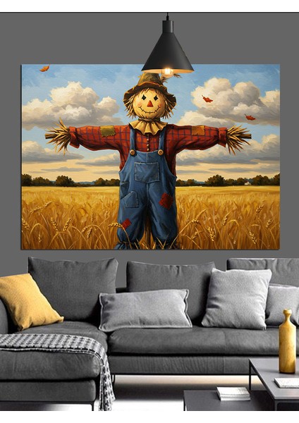 Saman Adamı Korkuluk Figürü Dekoratif Kanvas - Mdf Ahşap Tablo fiyatları