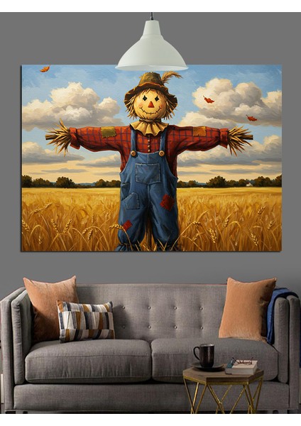 Saman Adamı Korkuluk Figürü Dekoratif Kanvas - Mdf Ahşap Tablo modelleri