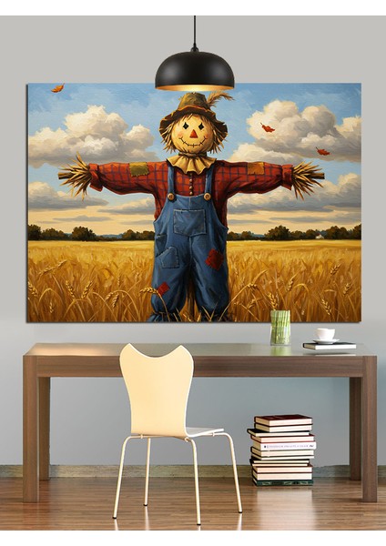 Saman Adamı Korkuluk Figürü Dekoratif Kanvas - Mdf Ahşap Tablo fırsatları