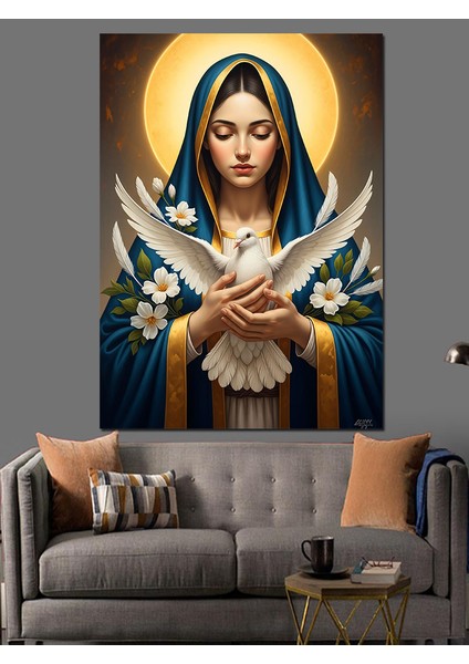 Mistik Kadın Sanat Dijital Dekoratif Kanvas - Mdf Ahşap Tablo