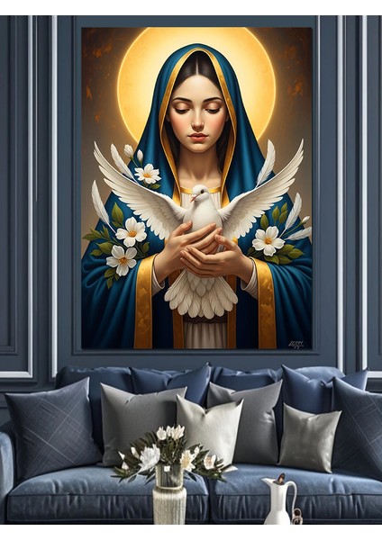 Mistik Kadın Sanat Dijital Dekoratif Kanvas - Mdf Ahşap Tablo fırsatları