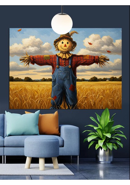 Saman Adamı Korkuluk Figürü Dekoratif Kanvas - Mdf Ahşap Tablo indirimleri