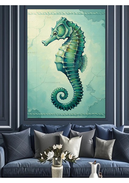 Denizatı Su Altı Yaşamı Dekoratif Kanvas - Mdf Ahşap Tablo