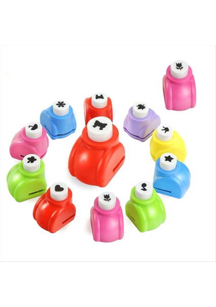 12PCS Kağıt Scrapbooking Yumruklar El Yapımı Delik El Pres Zanaat Baskısı Şekillendirici Yumruk Desen Çocuklar Için Ler (Yurt Dışından)