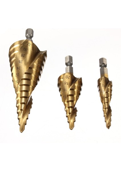 3 Tlg Hss Adım Matkap Bit Matkap Seti 4-12MM/ 4-20MM/ 4-32MM (Yurt Dışından) fiyatları