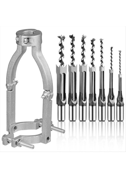 7 Pcs Kare Delik Matkap Bit 1 Kare Delikli Matkap Bitliği Adaptörü Mortising Kesme Seti Matkap Makineleri Için Elektrik Aleti (Yurt Dışından)
