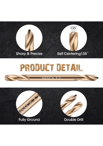 Kobalt Matkap Bitleri Sertleştirilmiş Çelik Ahşap Döküm Hızlı Metal Matkap Bit (3/16 Inç 30 Pc) (Yurt Dışından) fiyatları