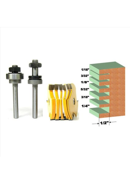 16PC 1/4inch Şey Yuvası Montaj 12 Kesici ve 4 Arbors Yönlendirici Bit Seti (Yurt Dışından) fiyatları