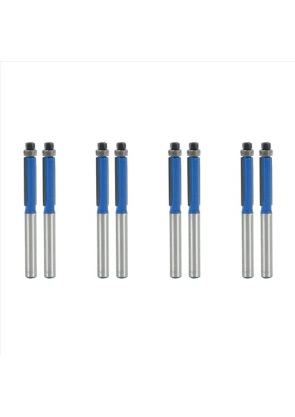 8pcs 2 6 Inç Uzunluğunda 2 Kenarlar Floş Trim Yönlendirici Biti 1/4 Inç x 1/4 Inç Carpenter Için (Yurt Dışından)