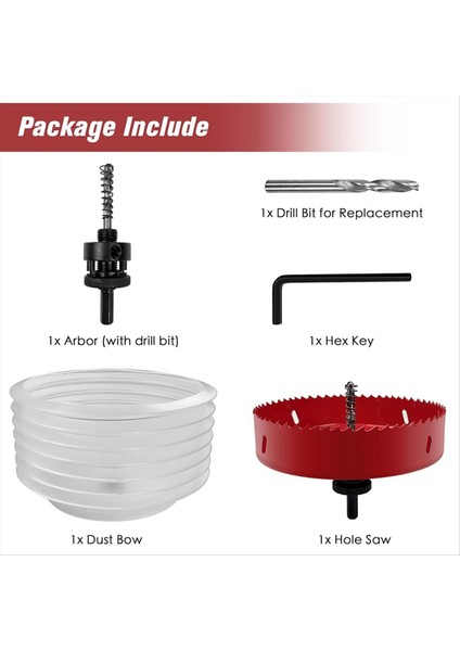 Alışmaz Işıklar Için Toz Kasesi ile 6 Inç Delik Testere Alçıpan Için 3/8in Hex Mandrel Matkap Toz Kase Tavan Sondajı (Yurt Dışından) modelleri