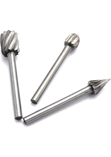 10PCS Hss Tungsten Karbür Rotary Kesme Çapak Set Öğütücü Bit 1/8 Inç (3mm) Shank Ahşap Oyma Araçları (Yurt Dışından) fırsatları