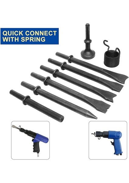 8pc Hava Kepçesi Kafa Seti Pnömatik Kesme Hava Çekme Yumruk Yonga Aracı Pnömatik Kesme Hava Hamme Kesme Paslama (Yurt Dışından) fırsatları