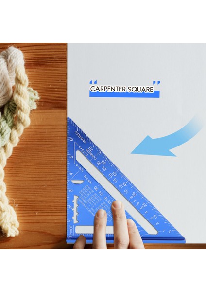Carpenter&#39 In Atölyesi Için 90 Derece Üçlü Köşeli Cetvel Alüminyum Alaşım Açısı Hükümdar Inç 7 Inç Kare Düzen Aracı (Yurt Dışından) fiyatları