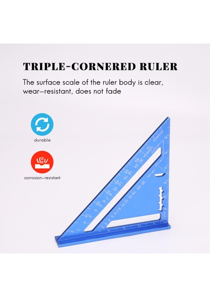 Carpenter&#39 In Atölyesi Için 90 Derece Üçlü Köşeli Cetvel Alüminyum Alaşım Açısı Hükümdar Inç 7 Inç Kare Düzen Aracı (Yurt Dışından) indirimleri