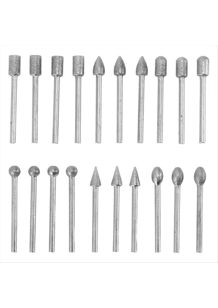 20PCS Taş Oyma Seti Öğütme Bit Seti Ahşap Oyma Jadestone Mermer Zımpara Malzemesi Için Çok Yönlü Kullanım (Yurt Dışından)