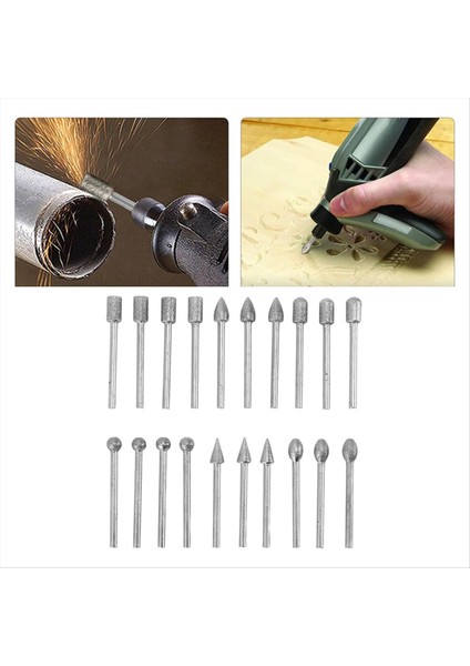 20PCS Taş Oyma Seti Öğütme Bit Seti Ahşap Oyma Jadestone Mermer Zımpara Malzemesi Için Çok Yönlü Kullanım (Yurt Dışından) modelleri