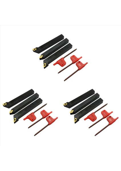 9pcs 1/2 Inç Cnc Torna Karbür Turning Araçları Dizinlenebilir Tutucu Seti SDNCN1212H07 + SDJCL1212H07 + 9pcs DCMT070204 Ekle (Yurt Dışından)