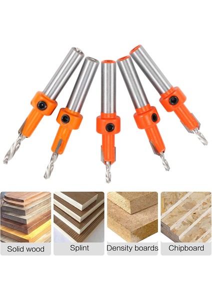 5pcs Ahşap Delik Matkap Bit 8mm Shank Counterk Matkap Bit Yönlendirici Bit Ahşap Çalışma Sayacı Matkap Bit (Yurt Dışından) indirimleri
