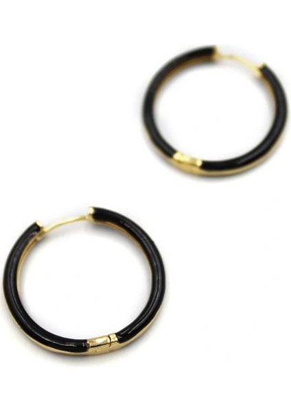 Litaetrend Mineli Halka Küpe - Siyah fiyatları