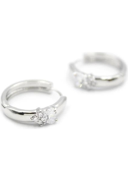 Litaetrend Kalp Halka Küpe - Beyaz