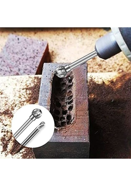Karbür Çapak Seti 1/8 Inç (3mm) ve 1/4 Inç (6mm) Kafa Uzunluğu Ahşap Işleme Gravür Metal Gravür Delme Parlatma (Yurt Dışından) modelleri