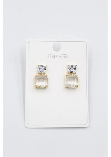 Litaetrend Taşlı Baget Küpe - Altın fiyatları