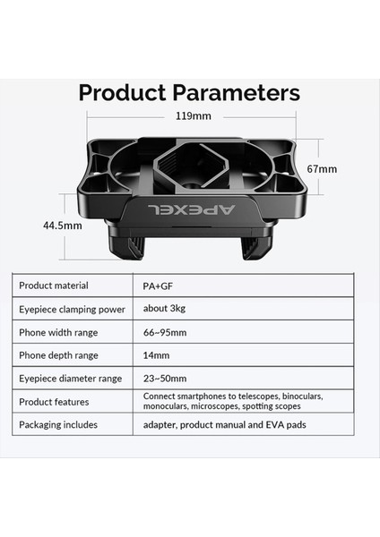 Apexel Monoküler Dürbünler Için Evrensel Teleskop Telefon Adaptörü (Yurt Dışından) fırsatları