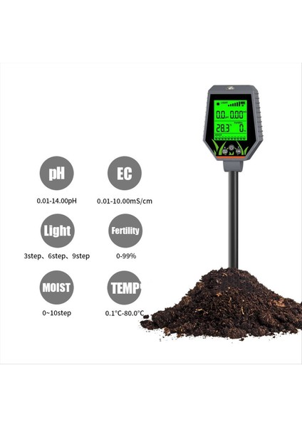 6'sı 1 Arada Toprak Test Cihazı Ph Ölçer Toprak Meyve Bahçesi Kompost Test Cihazı (Yurt Dışından) fiyatları