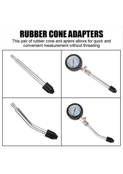 M10, M12, M14, M18 Adaptörlü Benzinli Motor Kompresyon Ölçeri (Yurt Dışından) modelleri