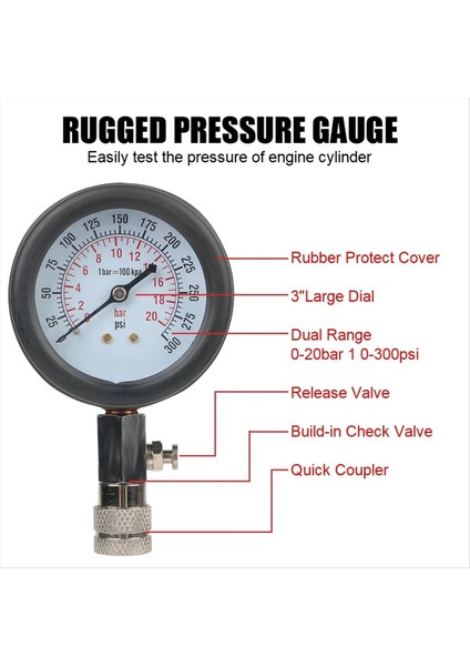 M10, M12, M14, M18 Adaptörlü Benzinli Motor Kompresyon Ölçeri (Yurt Dışından) fırsatları